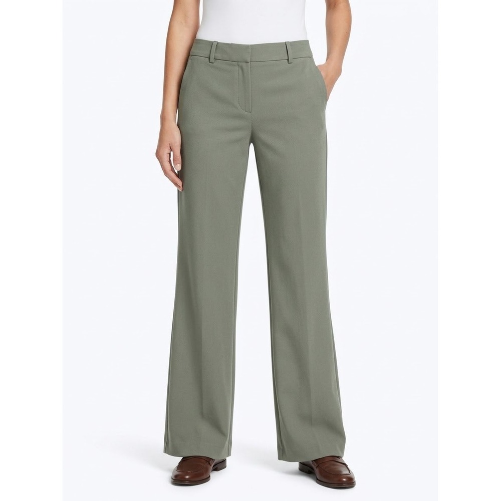 Body by Victoria Secret Dress Pants Womens 6 Sage Green Gray Wide Leg Trousers